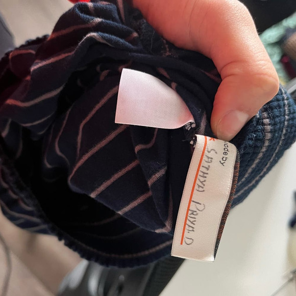 Natural By Known Supply Navy Blue Midi-Maxi Skirt with two Side Slits soft small - Picture 7 of 8